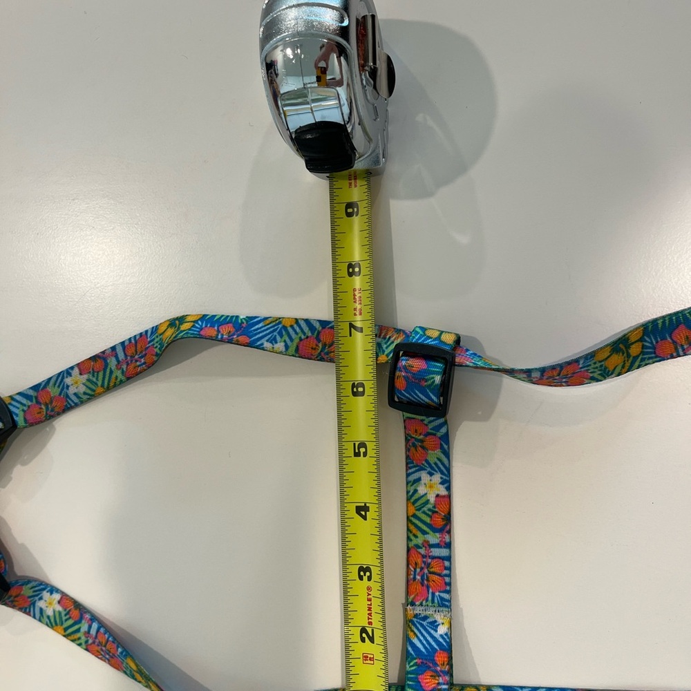 Tropical pattern dog harness for S-M dog